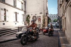 Paris Private Vintage Half Day Tour on a Sidecar Motorcycle