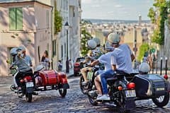Paris Private Vintage Half Day Tour on a Sidecar Motorcycle