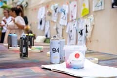 Museum Entrance with Stencil Art Workshop and Spray
